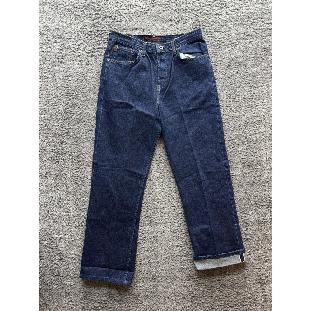 Vintage Agolde High Rise Straight Button-Fly Selvedge Denim Jeans  Mens 31